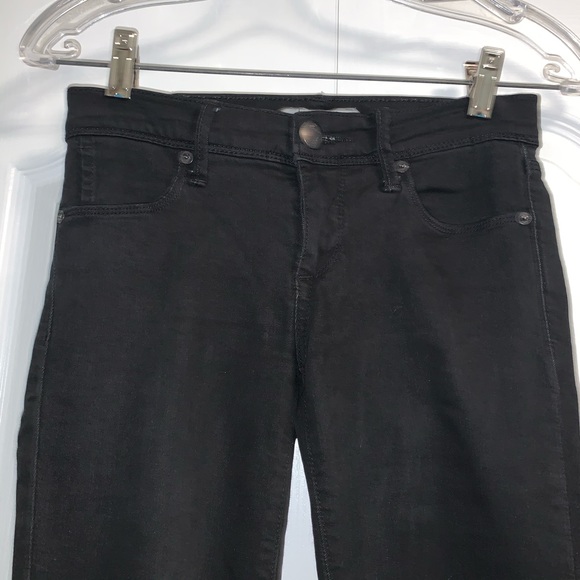 FREE PEOPLE low rise Black denim Jeans women’s size 24 - Picture 2 of 8